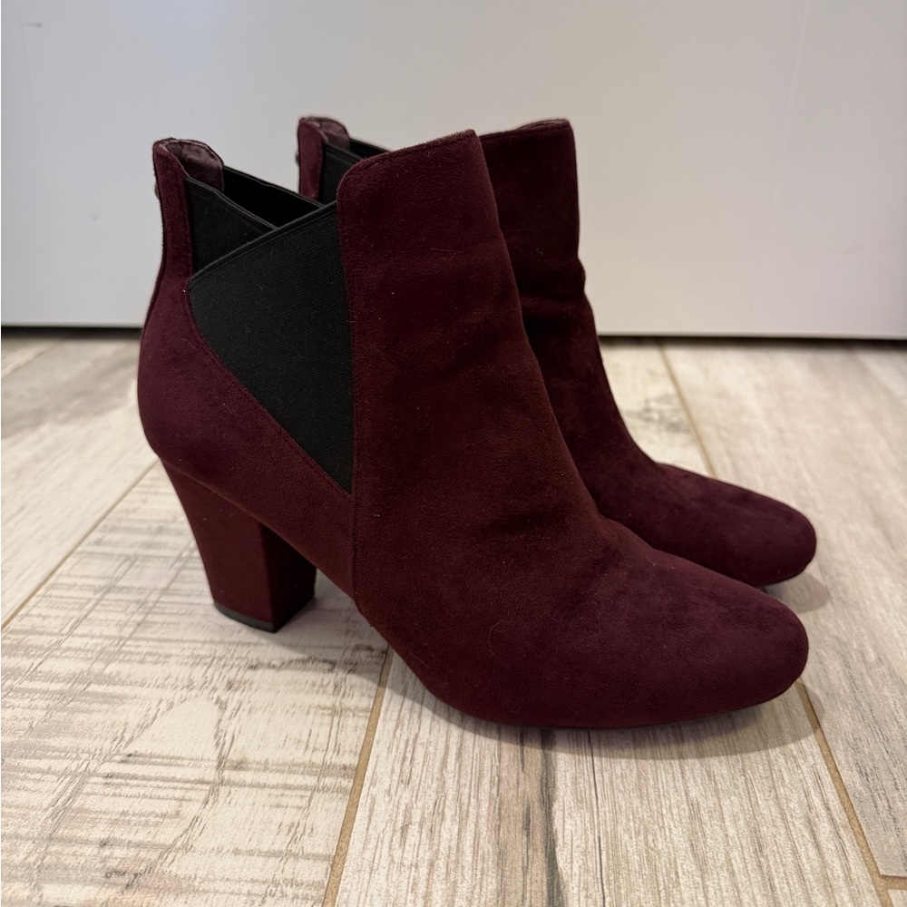BCBGeneration Burgundy Ankle Booties